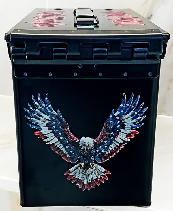 Patriotic guns and ammo box